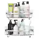 Organizador Esquinero De Ducha Set X 2 - Plateado
