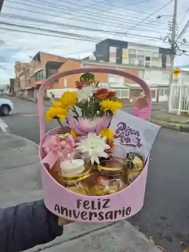 Desayuno Sorpresa- Ancheta Canasto Floral