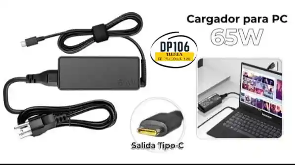 Cargador Para Portátil / Laptop – 65w Con Salida Tipo-c