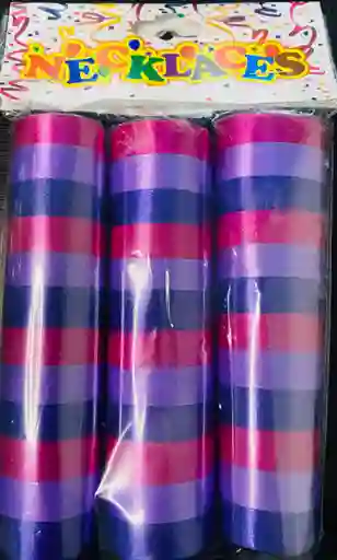 Paquete De Serpentinas Morado Oscuro, Morado Claro Y Fucsia Decoracion De Fiestas