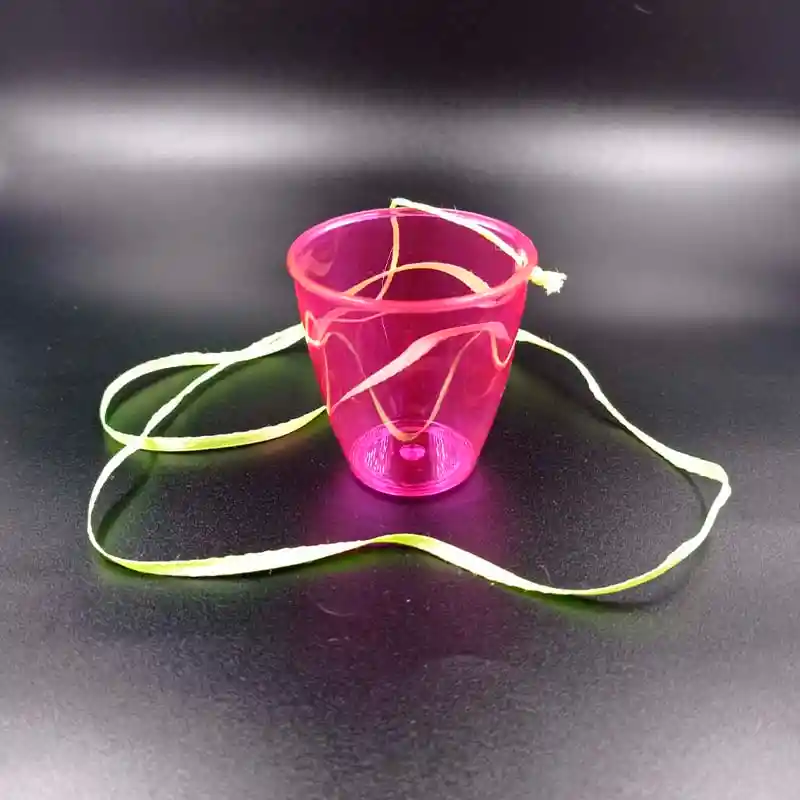 Copas En Acrilico Color Neon Para Amarrar Para Fiestas