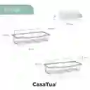 Organizador De Ducha Set X 2 Repisa Baño Inox. - Plateado