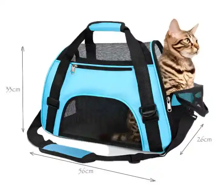 Maleta Para Mascotas Cargador Para Gatos Y Perros 56 Ancho X 33 Alto X 26 Profundidad
