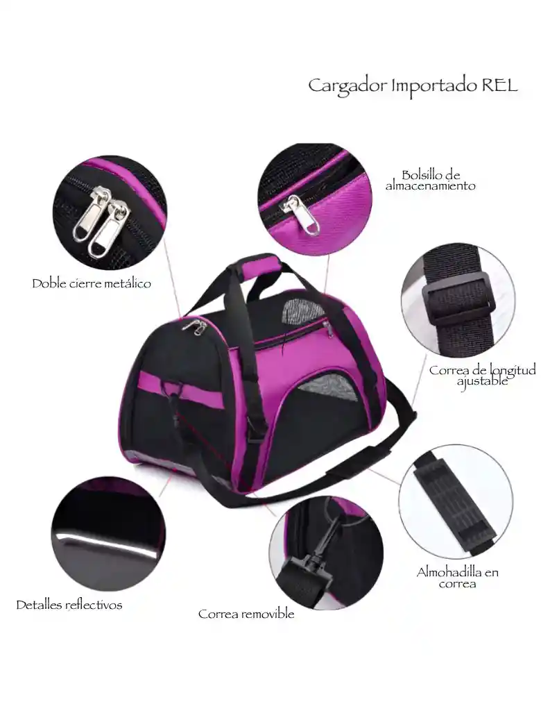 Maleta Para Mascotas Cargador Para Gatos Y Perros 56 Ancho X 33 Alto X 26 Profundidad