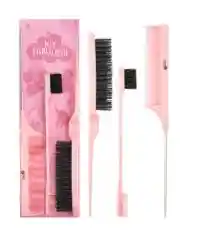 Kit Para Peinados Cepillo Pulidor + Perfilador + Peinilla Trendy
