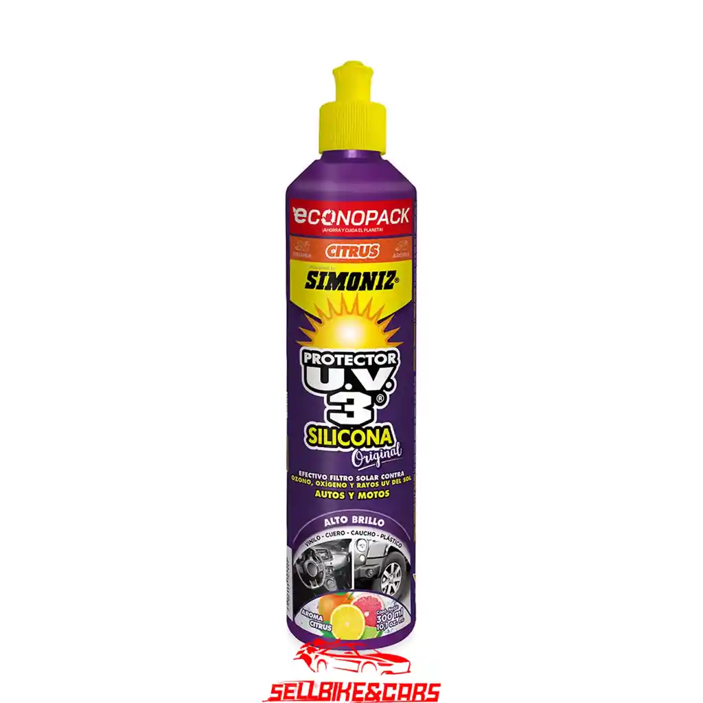 Simoniz Silicona Protector Uv 300 Ml Citrus Protector Silicona U.v.3 Citrus Sim Econopack 300ml