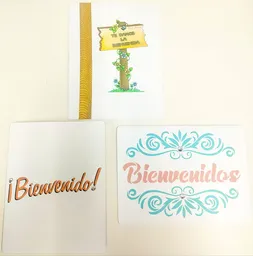 Tarjeta De Bienvenidos Mas Sobre (14 X 11) Se Envia De Acuerdo A Disponibilidad En Tienda
