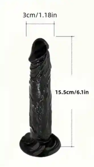 Consolador Pene Negro De 15cm