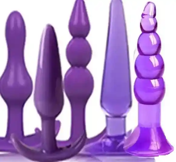 Kit Estimulantes Anales En Silicona Color Morado