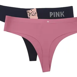 Dos Panty Hilo En Seda Fria Sin Costuras Talla M