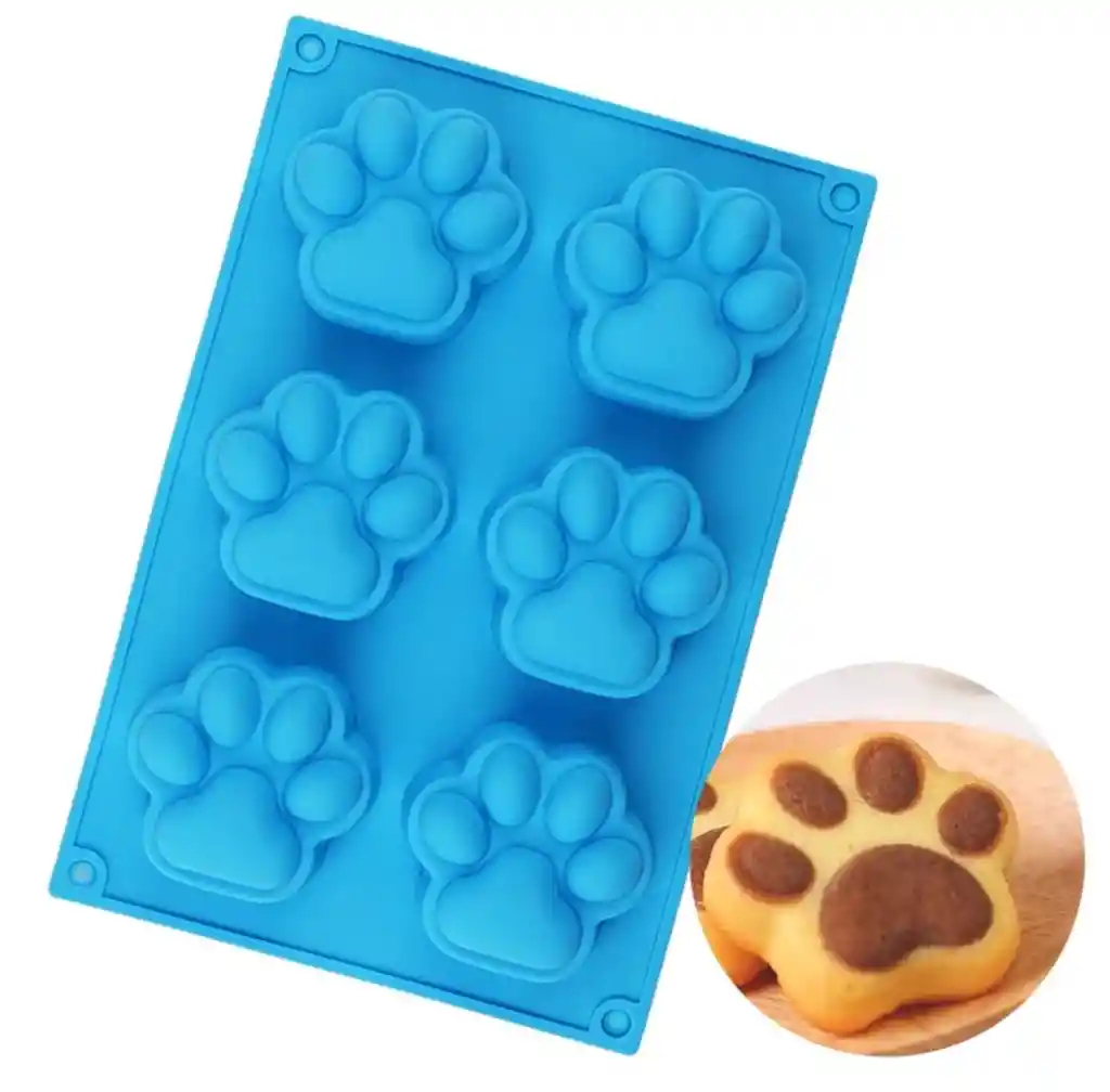 Molde Silicona Horno Huellas De Perro