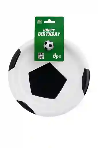 Plato Torta Balón De Futbol X6nd 9in