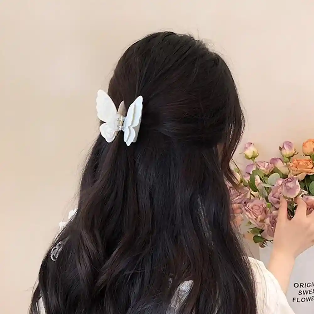 Pinza Caimán Gancho Mariposa Pelo Cabello Set X 3 Und