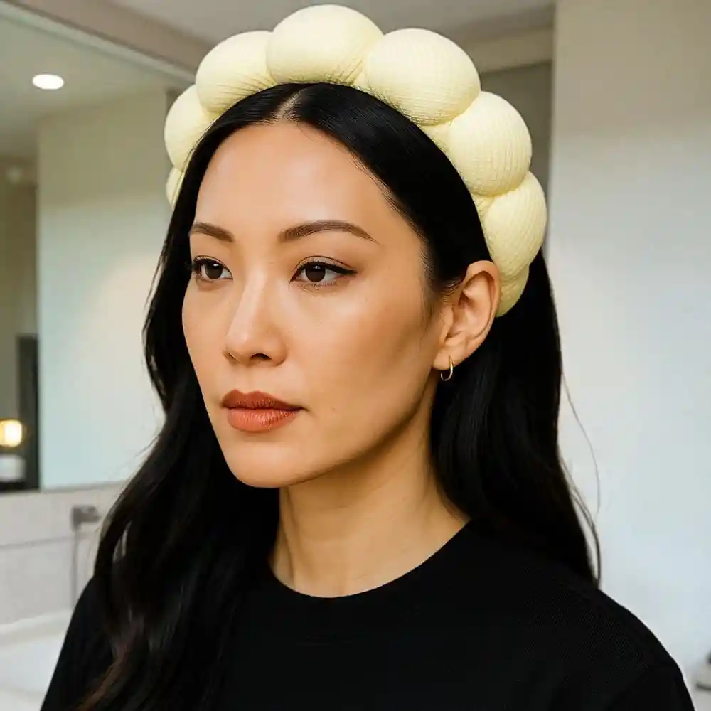 Diadema Balaca Puffy Skincare Beige