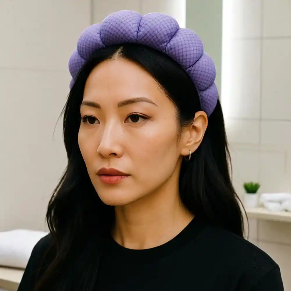 Diadema Balaca Puffy Skincare Lila