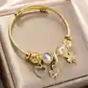 Pulsera Brazalete Con Dijes Charms - Tipo Pandora