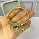 Pulsera Brazalete Con Dijes Charms - Tipo Pandora