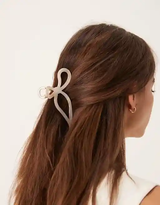 Pinza Caimán Gancho Lazo Moño Brillante Pelo Cabello Set X 3