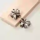 Pinza Caimán Gancho Flor Hawaiana Metalizada Pelo Set X2 Und
