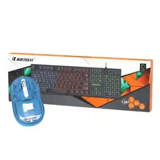 Combo Teclado Membrana Gamer Rgb Jertech K348 + Mouse Inalámbrico Wb120