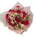 ❤️🤍 Bouquet Rosas Rojas Y Alstroemerias Blancas