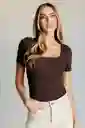Body Cuadrado Café Talla S/m