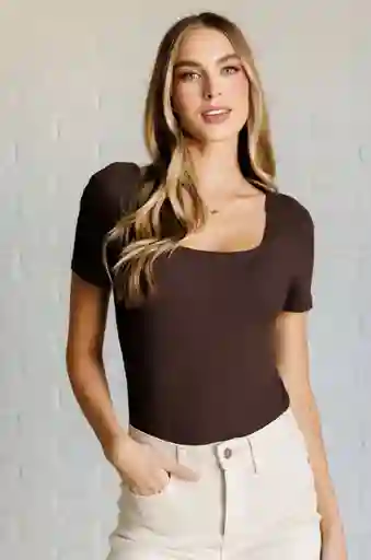 Body Cuadrado Café Talla S/m