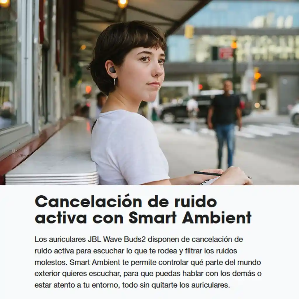 Jbl Wave Buds 2 Auriculares Tws Inalámbricos Anc Ip54 Negro