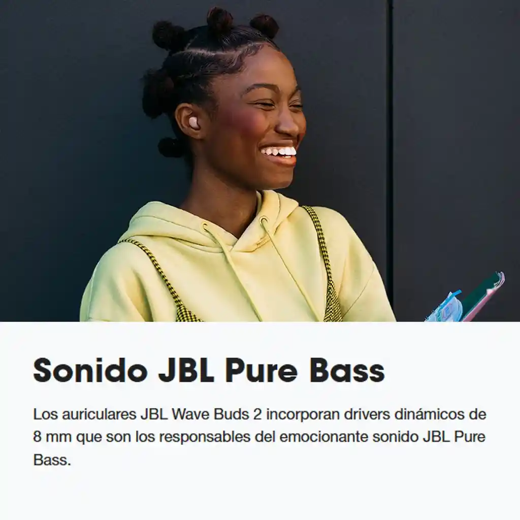 Jbl Wave Buds 2 Auriculares Tws Inalámbricos Anc Ip54 Negro