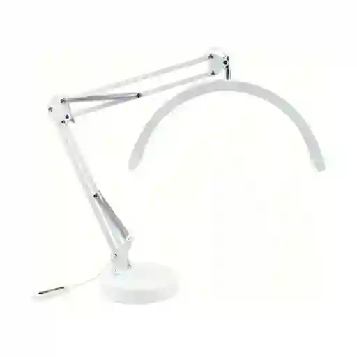 Lampara Fs-16x2 Media Luna Led Con Base Blanca
