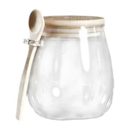 Elegante Colección De Frascos De Vidrio Con Tapa Y Cuchara