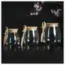 Elegante Colección De Frascos De Vidrio Con Tapa Y Cuchara
