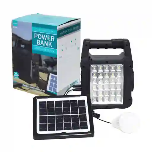 Parlante Portatil De 2-5 Pulgada Con Panel Solar Y Bombillo Gts-1464