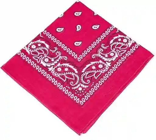 Pañoleta O Paño De Tela Floral Fucsia X1