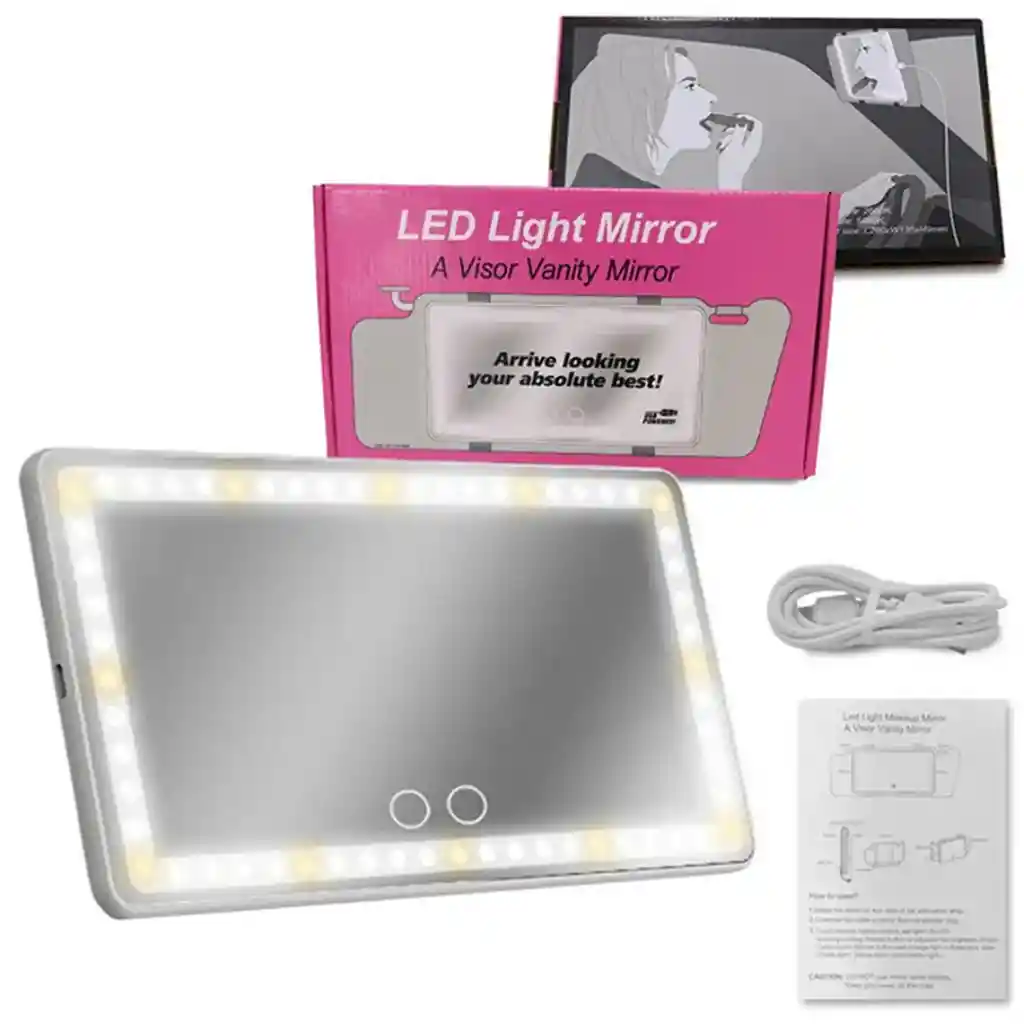 Espejo Luz Led Para Carro