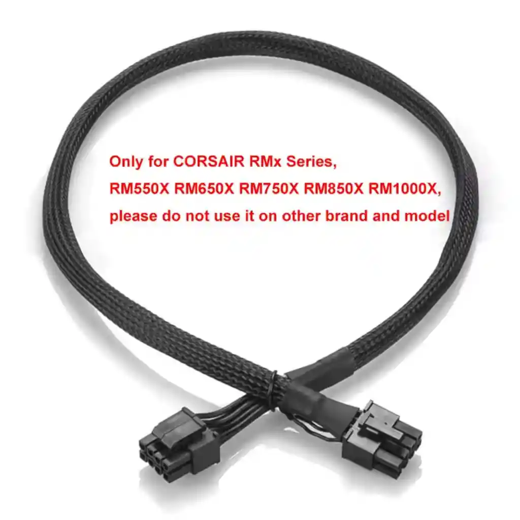 Cable De Alimentación Cpu Eps 8 Pines (4+4) Modular Para Fuentes Corsair Rmx Series (25" / 63cm)