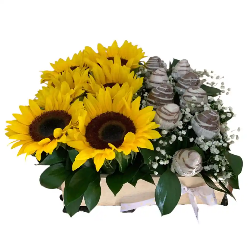 Tapizado De Girasoles Y Fresas