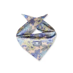 Pañoleta Xl Rosa Flores Lila, Celeste Y Amarillo