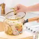Olla Antiadherente Con Mango En Vidrio Rígido, Resistente A Altas Temperaturas, Diseño Infantil