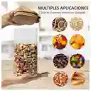 Set X3 Frasco Hermético Vidrio Con Porta Cuchara Cuadrado