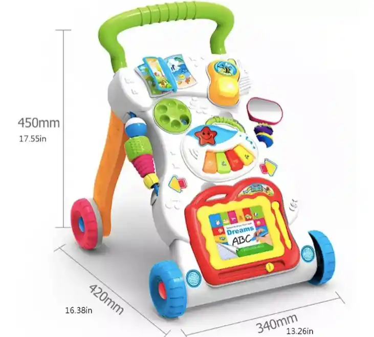 Andadera Musical Para Bebe. Didáctica Tablero Mágico