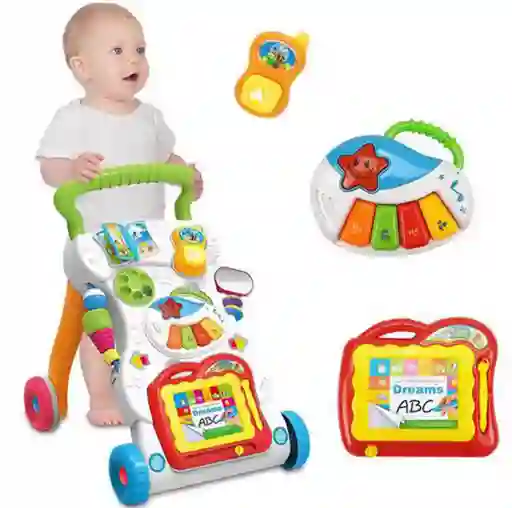 Andadera Musical Para Bebe. Didáctica Tablero Mágico
