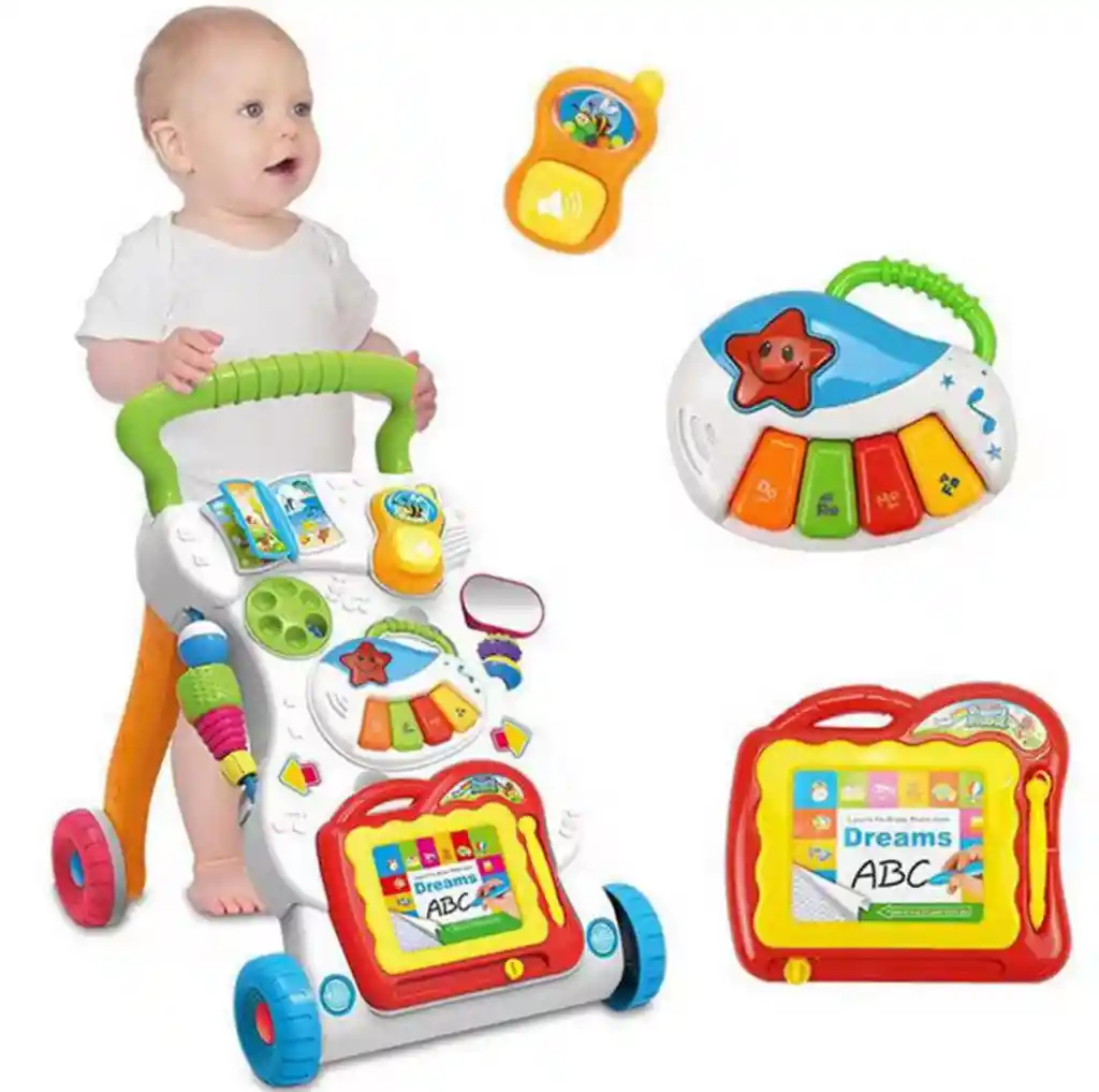 Andadera Musical Para Bebe. Didáctica Tablero Mágico