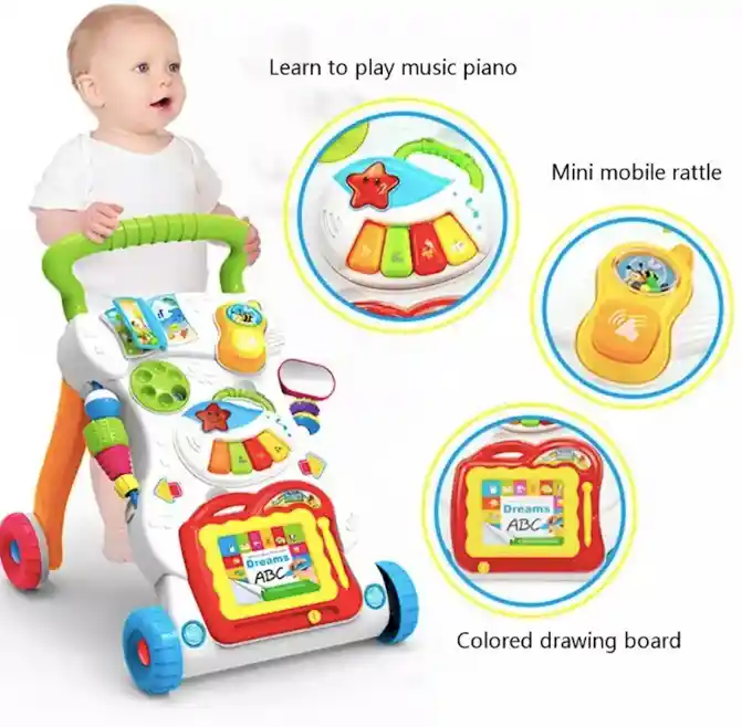 Andadera Musical Para Bebe. Didáctica Tablero Mágico