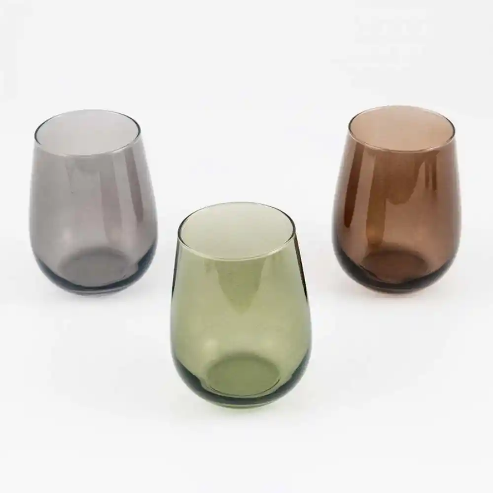 Vaso Corto Lav Gaia Multicolor 475 Ml 6 Pz Vidrio