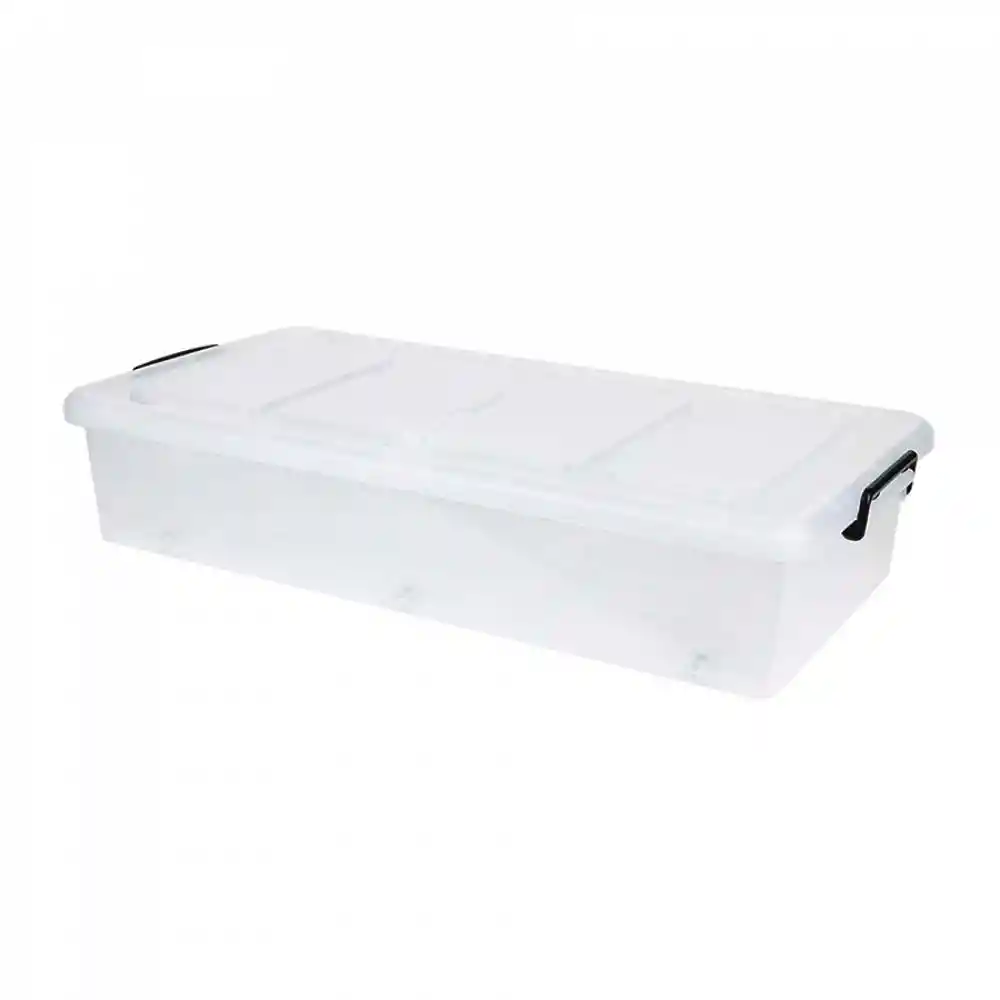 Caja Tengone 80x40x16cm Translucido 35 Lt Plastico