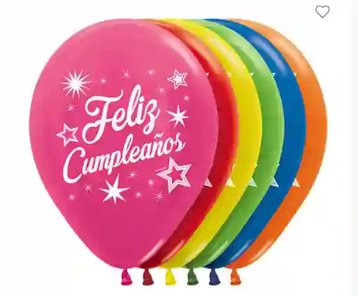 Bombas Feliz Cumpleaños Estampada Mate