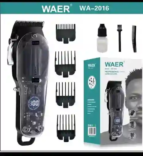 Peluquera Maquina De Peluquería Digital Inalámbrica Trasparente Waer Profesional