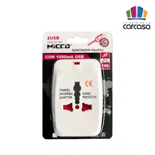 Adaptador Corriente Viajero Universal Micco Uta-931d