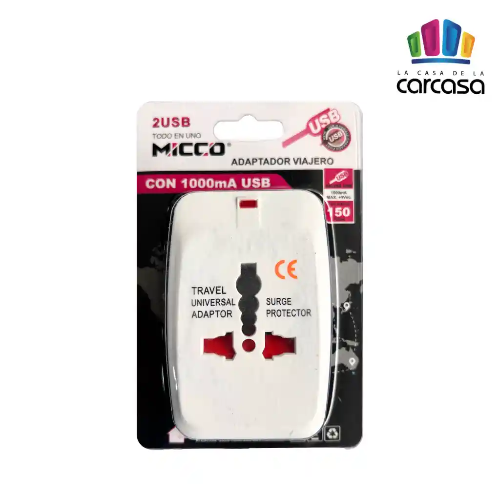Adaptador Corriente Viajero Universal Micco Uta-931d